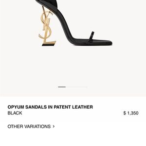 Yves Saint Laurent Opyum Black Patent Leather Sandals 110